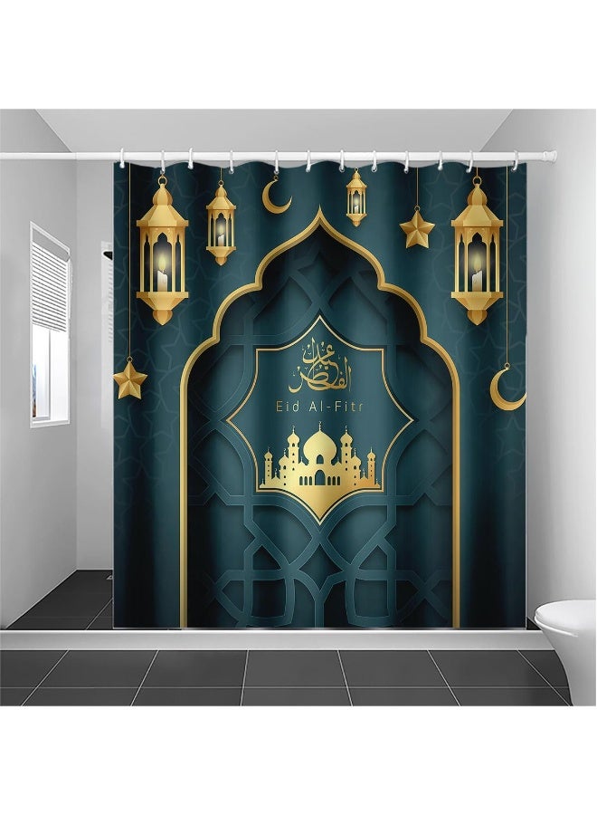 Eid Al-Fitr Shower Curtains Home Furnishings Bathrooms Dry And Wet Separation Partitions Shower Curtains Waterproof Shower Curtains - Image 4