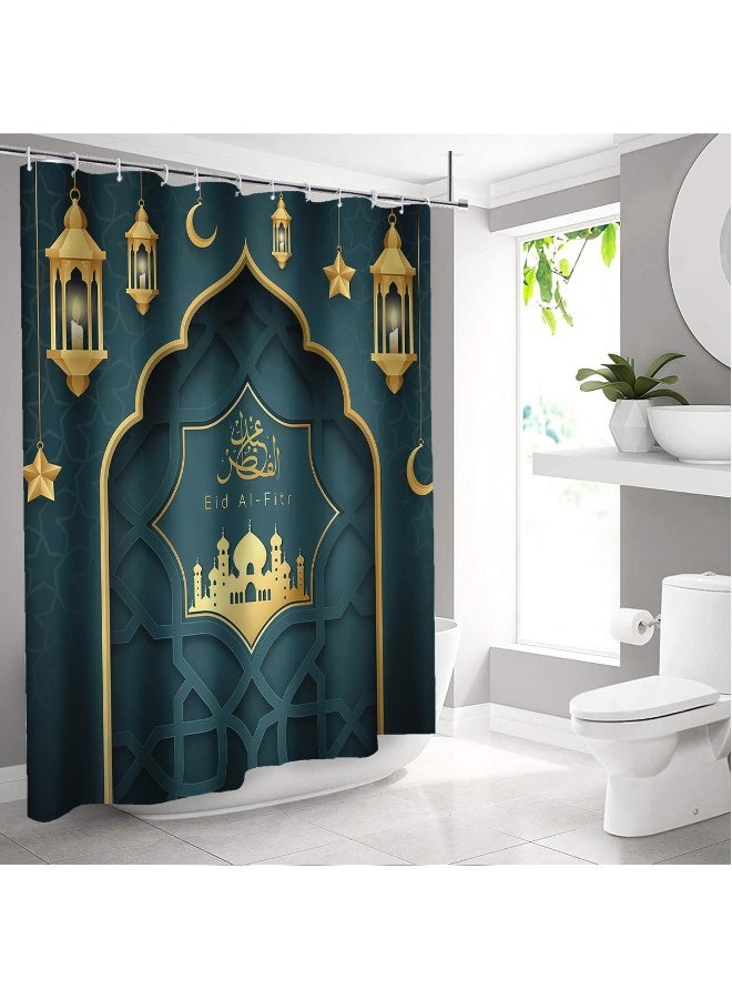 Eid Al-Fitr Shower Curtains Home Furnishings Bathrooms Dry And Wet Separation Partitions Shower Curtains Waterproof Shower Curtains - Image 3