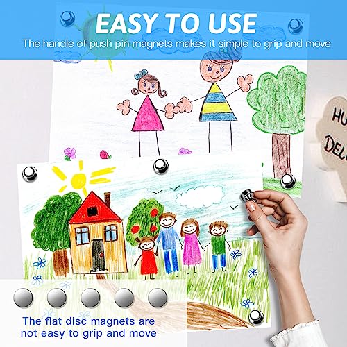GOOZADA 20Pack Strong Magnets for Refrigerator Neodymium Fridge Magnets Adult Magnets for Dry Erase Board Lockers Whiteboard Kitchen Home Office Classroom Black - Image 5