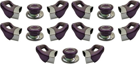 Purple Pot Pan Side Handles and Lid Handle Set - Set of 5