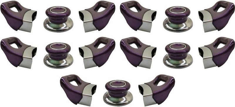 Purple Pot Pan Side Handles and Lid Handle Set - Set of 5