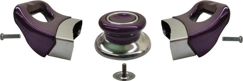 Purple Pot Pan Side Handles and Lid Handle Set - Set of 5