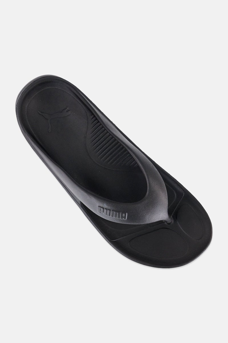 PUMA Men Brand Logo Slip On Slippers, Black - Image 3