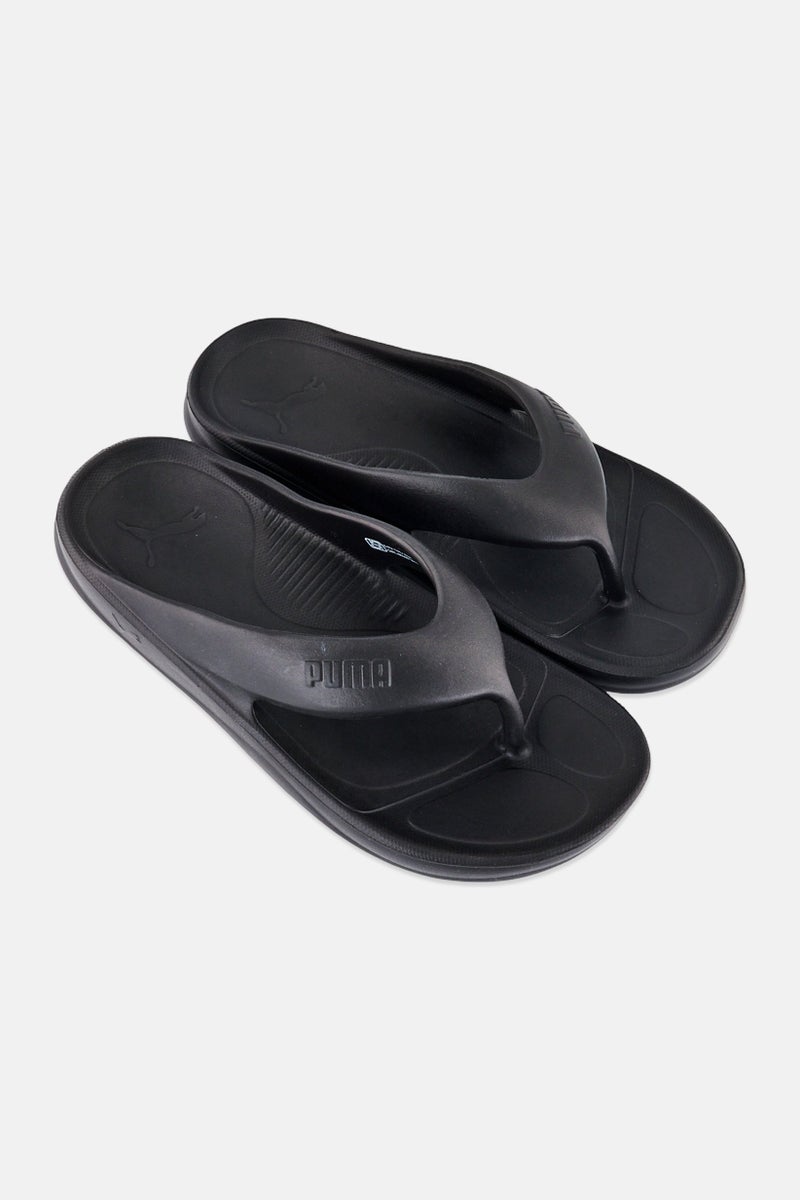 PUMA Men Brand Logo Slip On Slippers, Black - Image 4