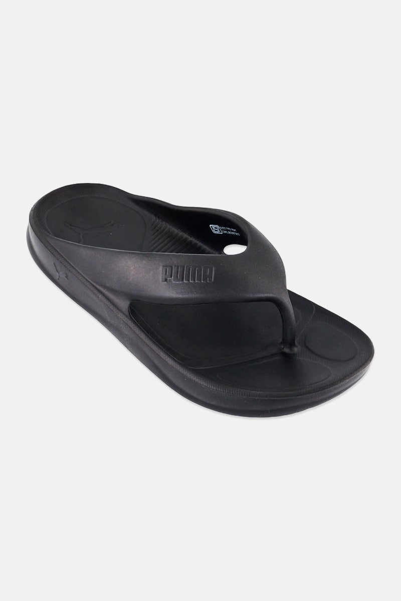 PUMA Men Brand Logo Slip On Slippers, Black - Image 1