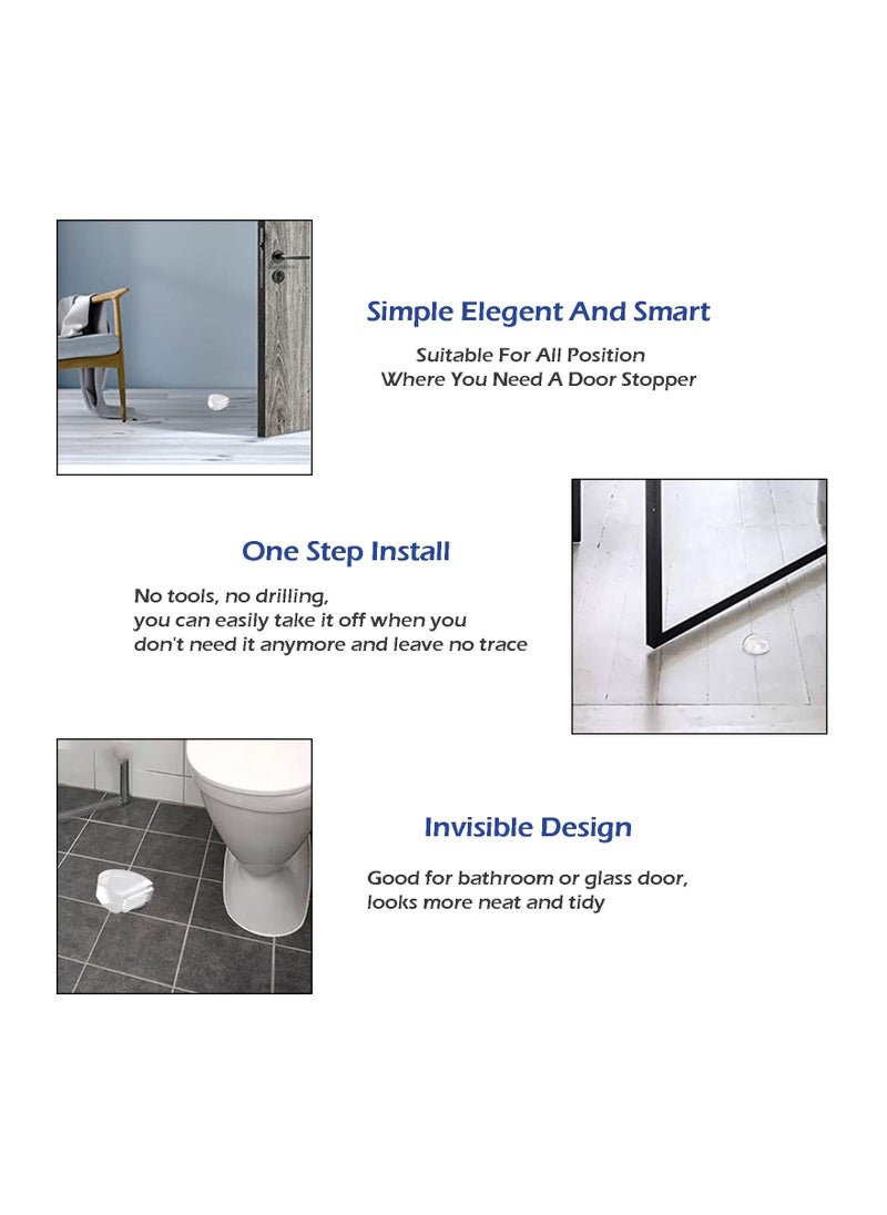Door Stop, Clear Door Stoppers Door Stoppers for Bottom of Door On Tile for Home Office School Door Silencer (2 Pack)  - Image 5