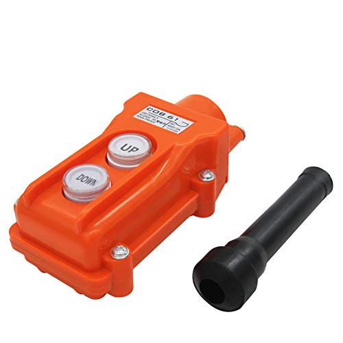 mxuteuk Rain Proof Up-Down Switch Control Station, Crane Pendant Hoist Push Button Switch Momentary COB61-UP-DOWN - Image 2