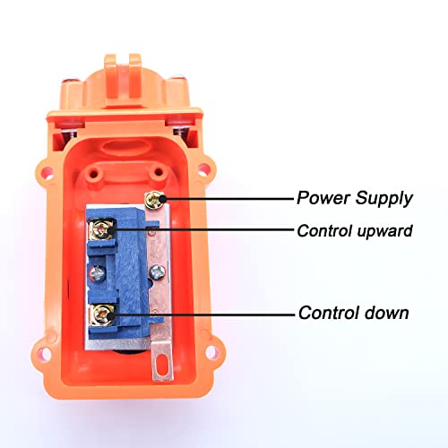 mxuteuk Rain Proof Up-Down Switch Control Station, Crane Pendant Hoist Push Button Switch Momentary COB61-UP-DOWN - Image 5