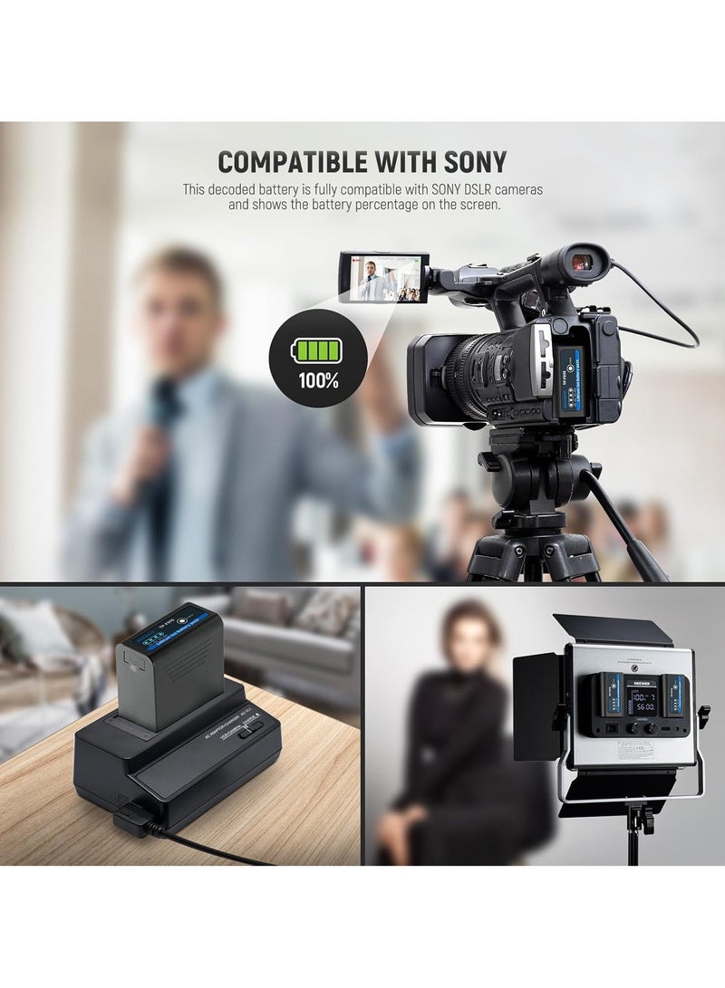 NEEWER NP-F970 7800mAh Rechargeable Battery with Type-C Power Port TP-F970 X2 (Grey) – Dual Pack - Image 5