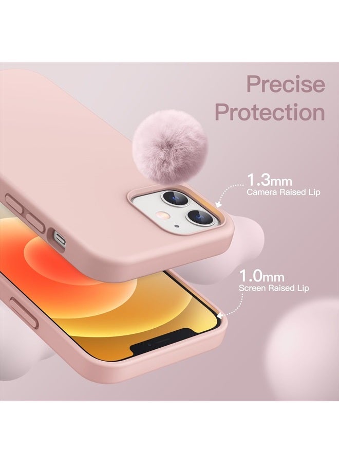 Jetech Silicone Case for iPhone 12/12 Pro 6.1-Inch, Silky-Soft Touch Full-Body Protective Phone Case, Shockproof Cover with Microfiber Lining (Pink) - Image 5