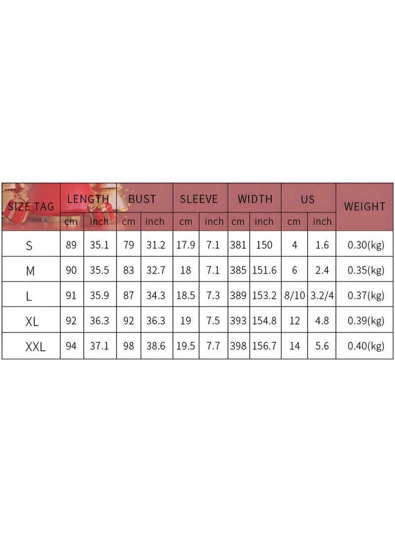 Loquat Women's Short Sleeve Printed Costume Dress Christmas Elements Dress - Image 4