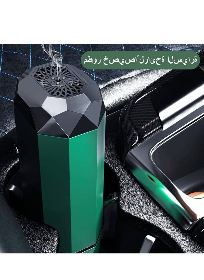 Bukhoor - Car Electric Incense Portable USB Rechargeable Aroma Diffuser Bukhoor Burner Wood (Green) - Image 1