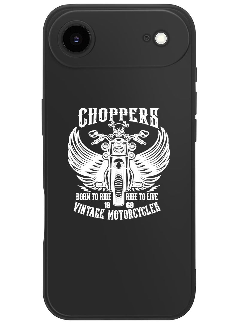 Theodor Protective Slim Fit Case Liquid Silicone Cover with Full Body Protection Anti-Scratch Shockproof Case For Apple iPhone 17 Air (Black) Choppers - White - Image 1