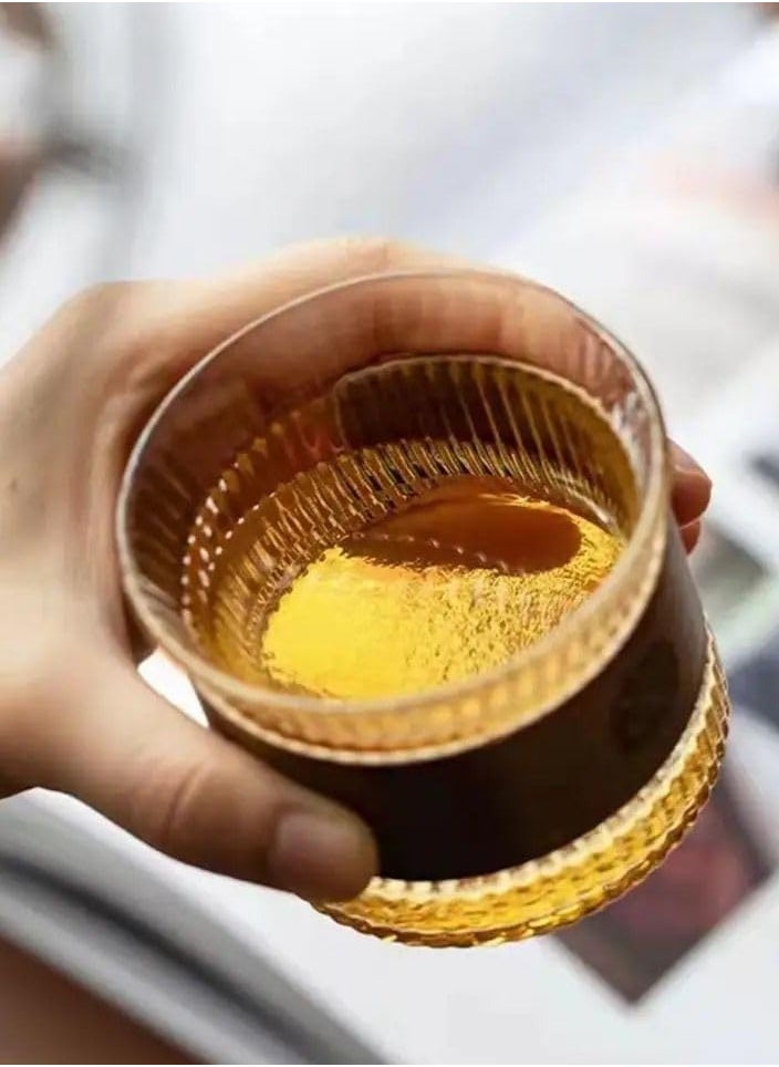 ماركة غير محددة - كوب شاي وقهوه زجاجي للمشروبات الساخنه والبارده  مع اسورة عزل من خشب سعه 170 مللي - Image 1