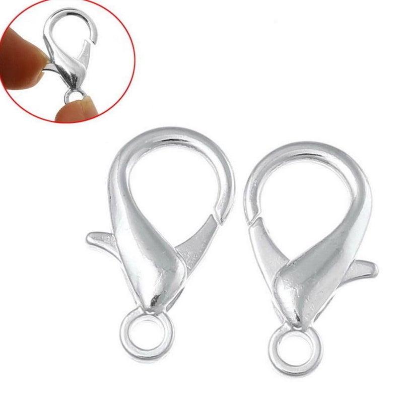 Adabele 50pcs Silver Plated Trigger Lobster Claw Clasp 20mm Large for DIY Craft Bracelet Necklace Jewelry Making CF41-1 - Image 3
