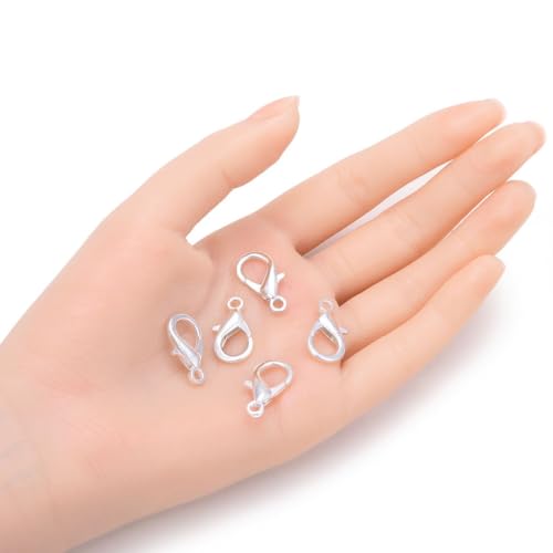 Adabele 50pcs Silver Plated Trigger Lobster Claw Clasp 20mm Large for DIY Craft Bracelet Necklace Jewelry Making CF41-1 - Image 2