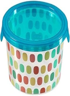 Curver Curver Deco Chef Dotted Round Food Container, 0.5 Liter - White and Blue 