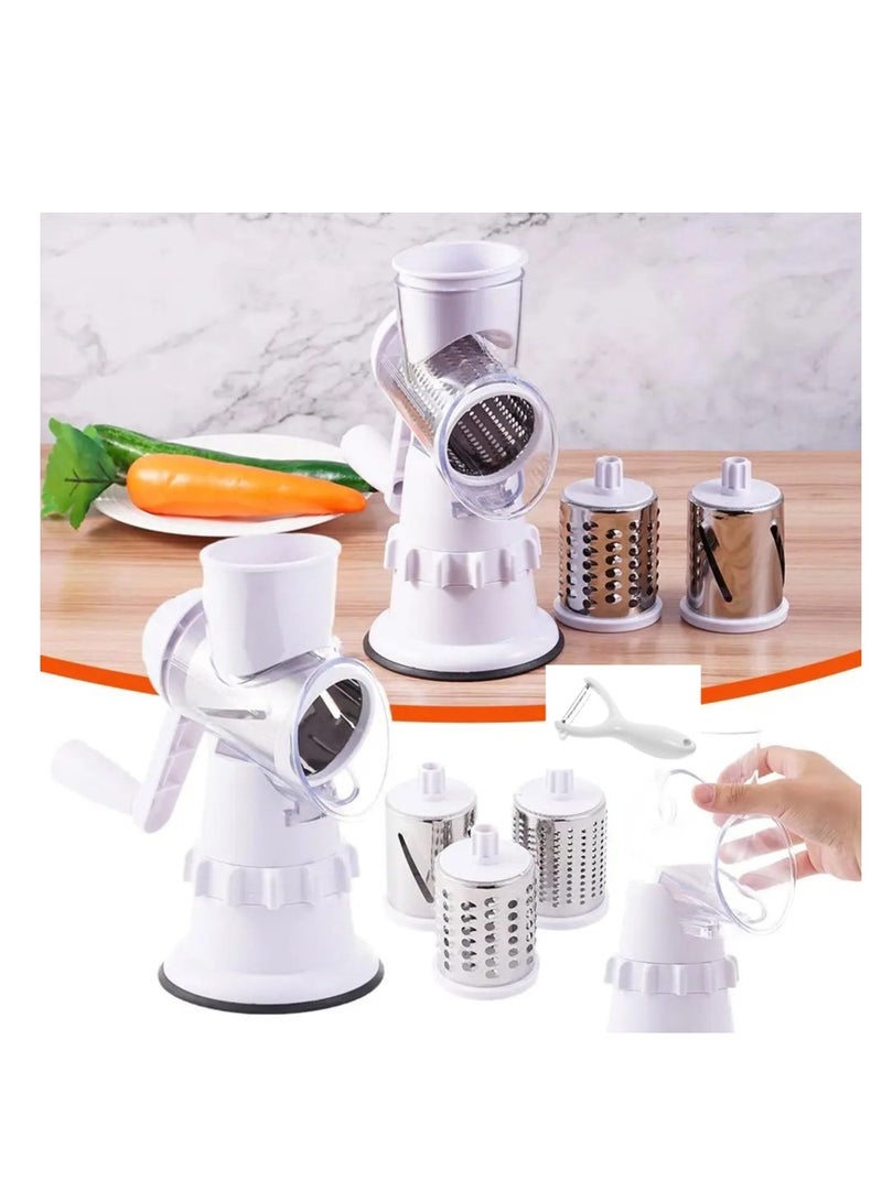 4 in 1 multifunction vegetable chopper round chopper manual mandoline slicer carrot cheese graters kitchen accessories  - Image 1