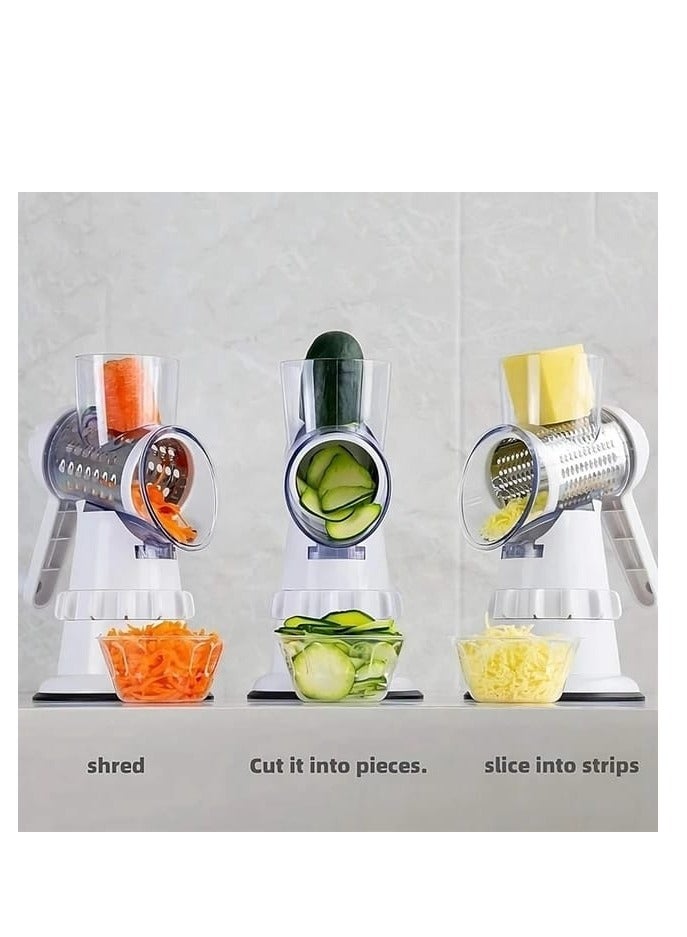 4 in 1 multifunction vegetable chopper round chopper manual mandoline slicer carrot cheese graters kitchen accessories  - Image 3