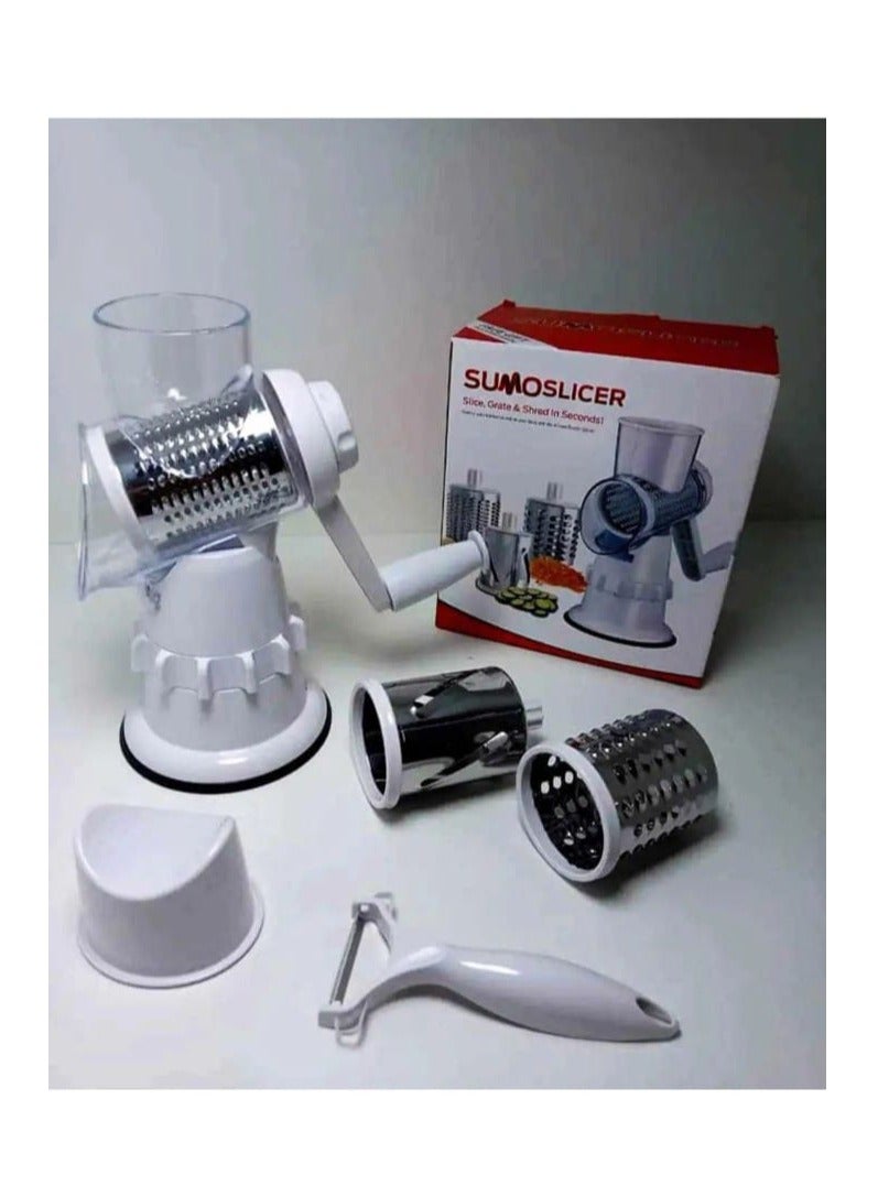 4 in 1 multifunction vegetable chopper round chopper manual mandoline slicer carrot cheese graters kitchen accessories  - Image 5