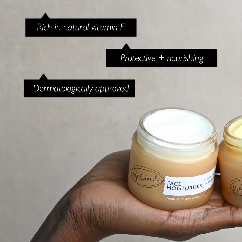 UPCIRCLE Face Moisturiser with Argan Powder 1.7oz - Nourishing Day Cream - Vitamin E, Aloe Vera, Glycerin, Shea + Coconut Butter - Natural, Vegan + Cruelty-Free - Image 2