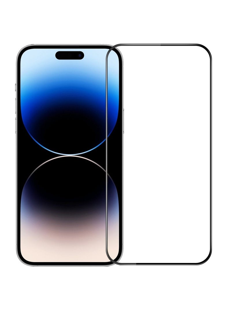 BORTONY Screen Protector Compatible for iPhone 14 Pro Max [6.7 Inch] Full Coverage 9D Tempered Glass Film For iPhone 14 Pro Max Clear/Black - Image 2