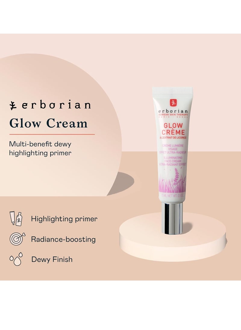 erborian Erborian - Glow Cream - Ultra-Radiant Effect & Illuminating Daily Face Cream - Radiance Boosting Primer for Fresh & Dewy Finish with Glowing Complexion Brightens - 0.5 Oz  - Image 3