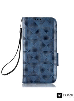 ماركة غير محددة لXiaomi Black Shark 4 / 4 Pro حافظة هاتف جلدية مثلثة متناظرة (أزرق)  - Image 2