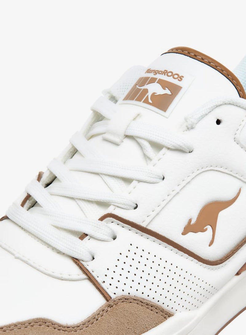 كانغاروس حذاء رياضي نسائي برباط وتفاصيل متباينة - Image 4