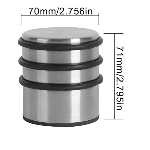 KINJOEK Heavy Weight Door Stopper, No DrillStainless Steel Door Stop with Protective Rubber Bands Door Wedge for Office, Home, Garage, Laundry Door - Image 5