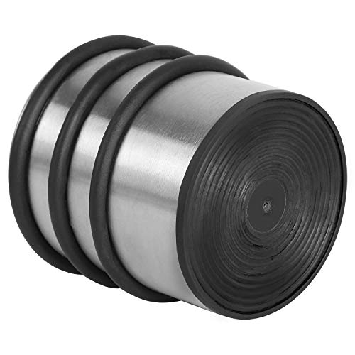 KINJOEK Heavy Weight Door Stopper, No DrillStainless Steel Door Stop with Protective Rubber Bands Door Wedge for Office, Home, Garage, Laundry Door - Image 4