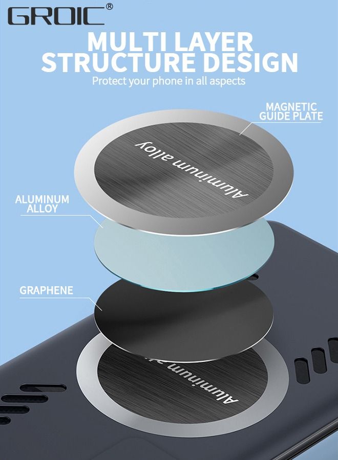 GROIC Phone Cooling Case for Huawei Nova 11 Cover Heat Dissipation Shell Gaming Shockproof Compatible with Vehicle-mounted Magnetic Attraction 6.7'' - Image 3