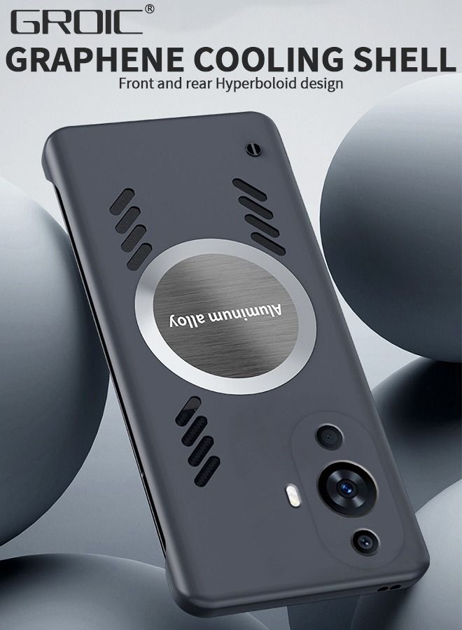 GROIC Phone Cooling Case for Huawei Nova 11 Cover Heat Dissipation Shell Gaming Shockproof Compatible with Vehicle-mounted Magnetic Attraction 6.7'' - Image 2