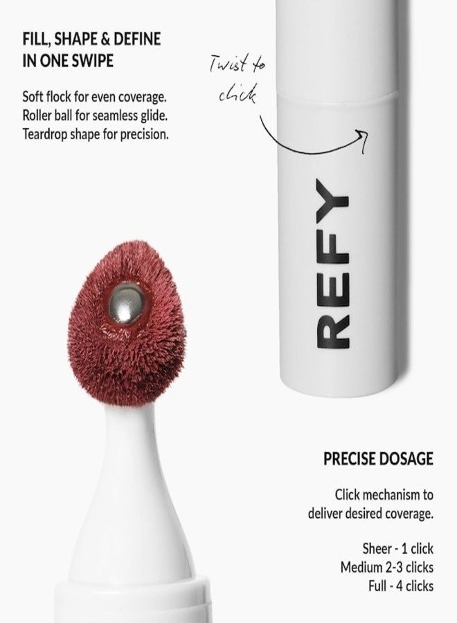 REFY Satin Liquid Lipstick Pen with Vitamin E – Rosa, Medium Warm Nude – 0.11 oz / 3.5 mL - Image 5