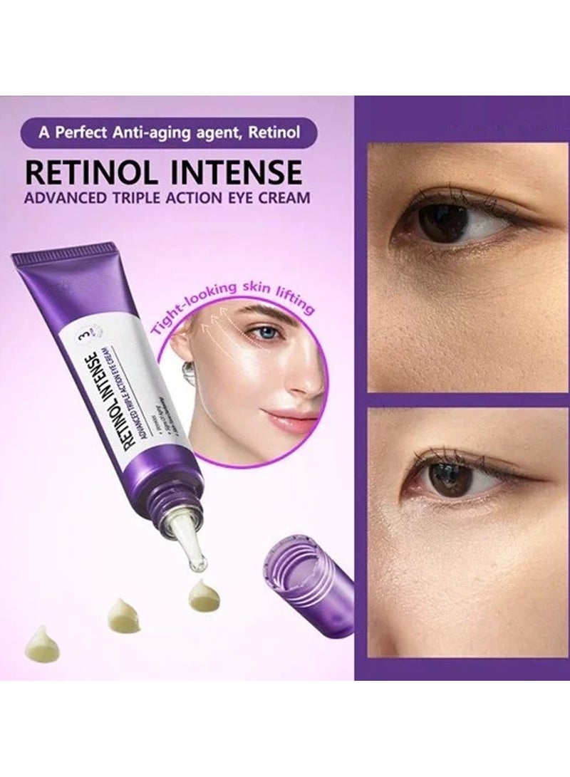 DubaiGallery Retinol Intense Advanced Triple Action Eye Cream, 30 ml (Pack of 1), violet - Image 4