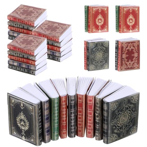 Hpmjz 36Pcs Miniatures Dollhouse Books Mini Books Dollhouse Accessories 112 Assorted Colors Tiny Timeless Miniatures Books Model Decoration Gifts Supplies for Dollhouse Study Room Bedroom Library - Image 1