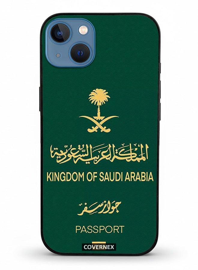 Covernex غطاء حماية آيفون 13 من أبل مزخرف بتصميم مستوحى من جواز سفر المملكة العربية السعودية - Image 2