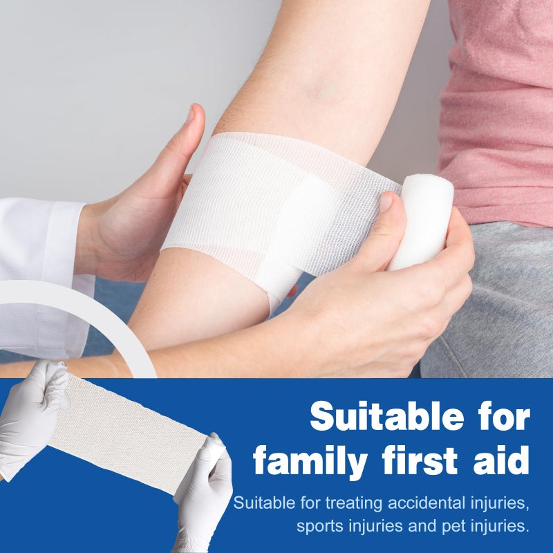 AZEN 96 Pack Gauze Rolls Bandages, 4 in x 4.1 Yards, Premium Medical Supplies & First Aid Supplies, Bandage Wrap Vet Wrap, Mummy Wraps - Image 5