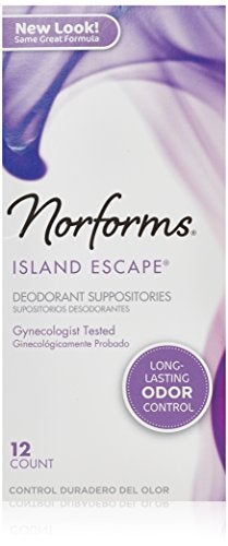 Norforms Island Escape Long Lasting Feminine Deodorant 12 Suppositories