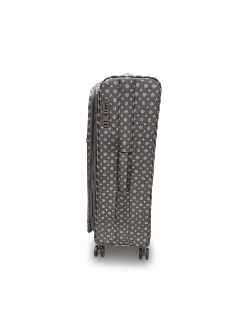 دكني حقيبة سفر كبيرة بعجلات من دكني ليجاسي | حقيبة سفر دوارة ناعمة مقاس ٢٨ بوصة | رمادي - Image 3