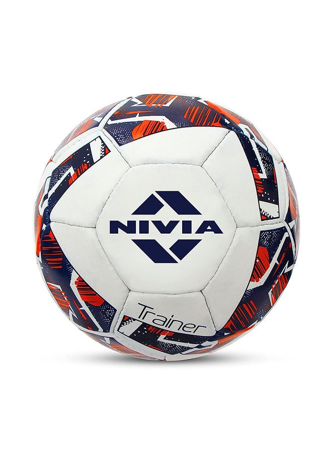 Nivia Trainer Football | Size 4 | Machine Stitched | 32 Panel | Hobby Playing Ball | Soccer Ball  - Image 1
