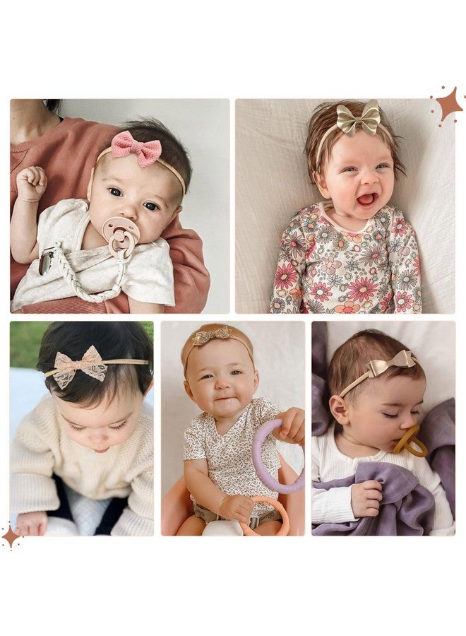 Subesty 10 PCS Baby Girl Headbands and Bows Soft Elastic Nylon Hairbands Handmade Newborn Head Bands Hair Accessories for Babies Infant Toddler - Image 3
