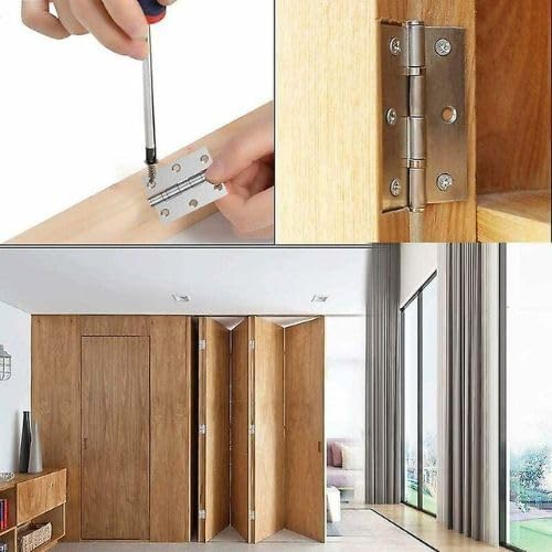 VESPERPRO Stainless Steel Butt Hinges 5 Length 14 Gauge 25mm Thick 6 Piece Set for Door 6  - Image 3