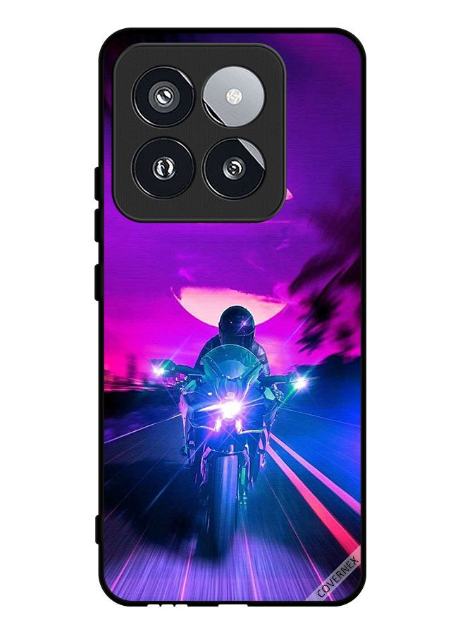 Covernex Protective Case Cover For Xiaomi 14 Pro Man On Bike Wallpaper - Image 1