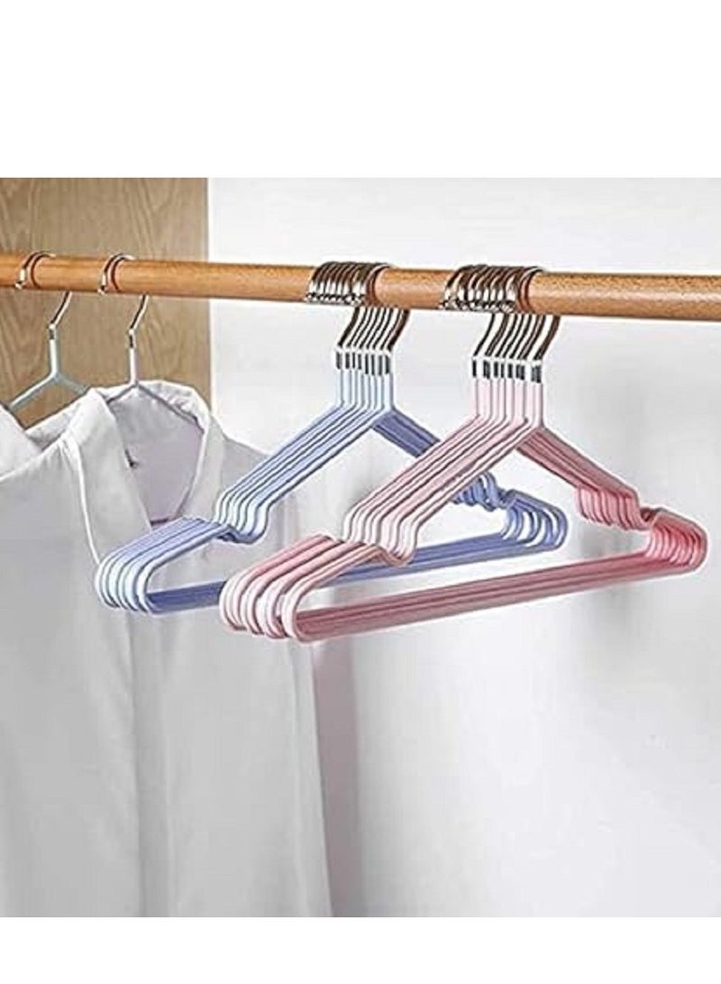 Durable stainless steel hangers coated with silicone, consisting of 10 anti-slip pieces multi olors  - Image 4
