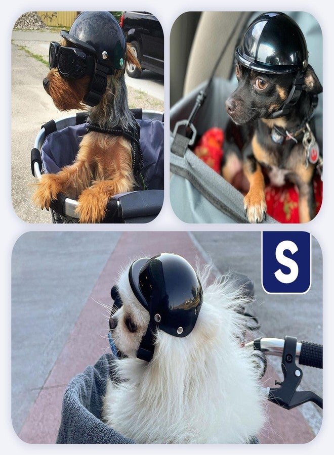 Namsan Dog Helmet Small Breed, Pet Helmets for Extra-Small Dogs Cats, Tiny Dog Hard Helmet with Adjustable Straps, Puppy Helmets for Outdoor Motorcycle Bike Travel Walking, Black - Image 2