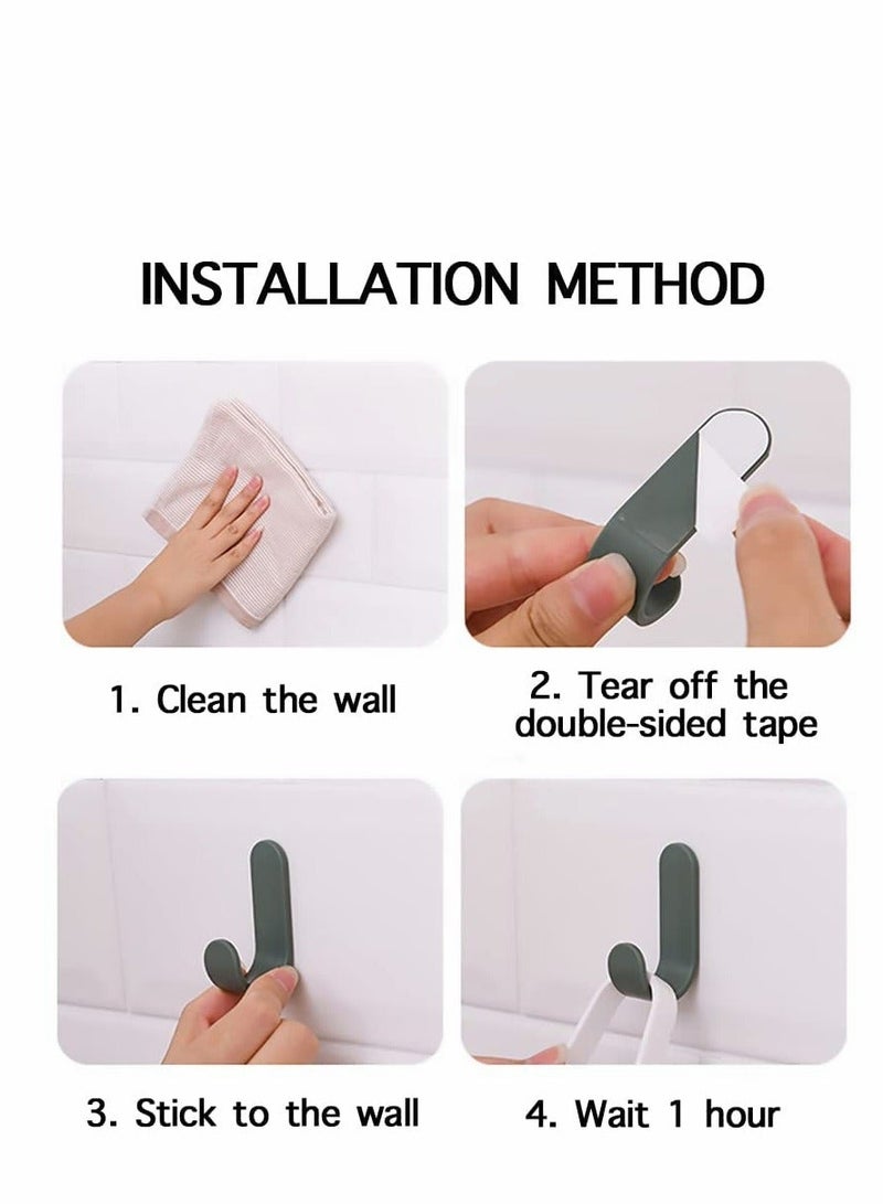 Adhesive Hooks Utility Wall Hooks Key Hooks for Wall Decorative Key Holder Rack Self Adhesive Wall Hooks for Towels Hats Shower, Kitchen Living Room Office(30 Pcs) - Image 4