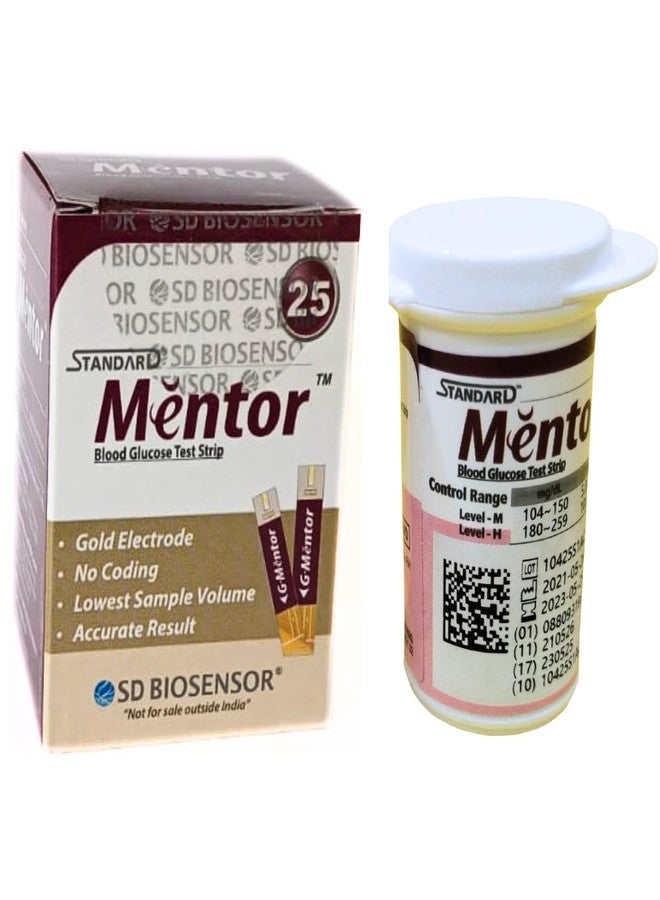 STANDARD Mentor Blood Glucose Test Strips (Pack of 25) - Glucometer Strips - Image 4