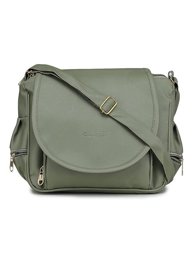 Fashionable Girls Sling Bag With Adjustable Strap And Multiple Compartments