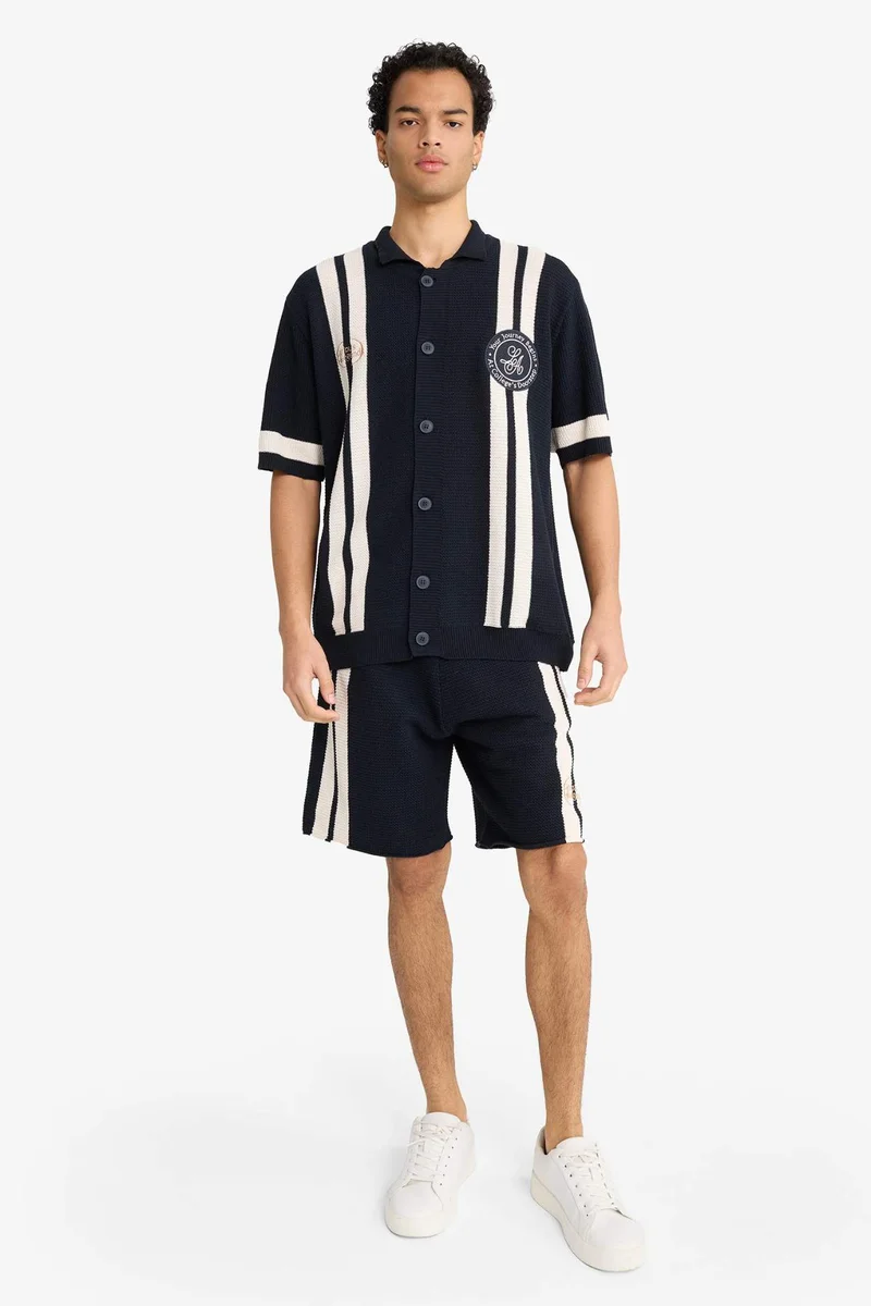 ديفاكتو Relax Fit Short Sleeve Polo T-Shirt